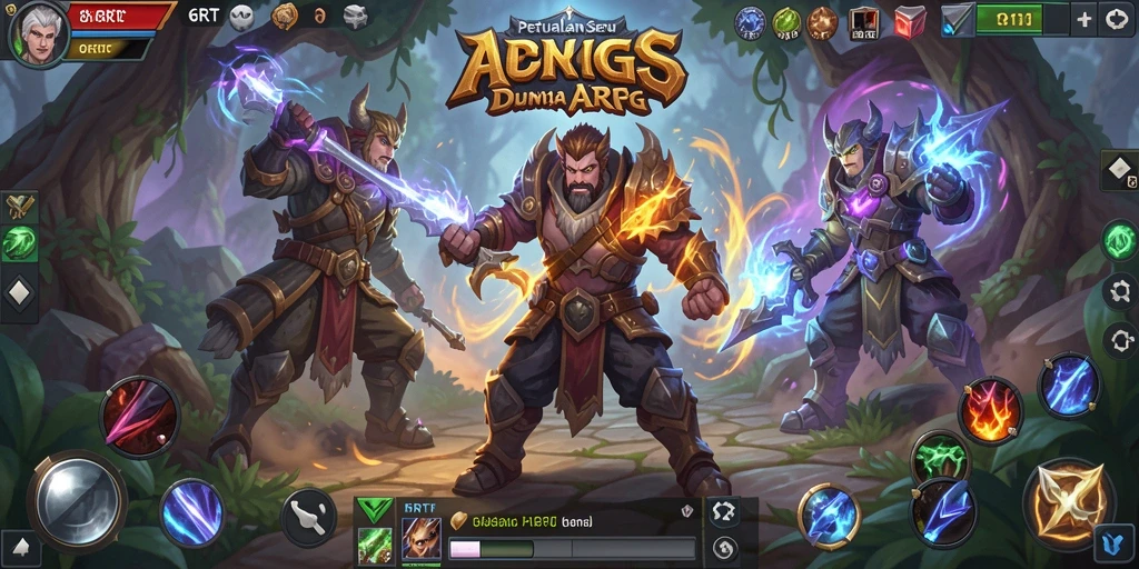 Screenshot gameplay 6RT menunjukkan pertempuran epik yang mendebarkan.