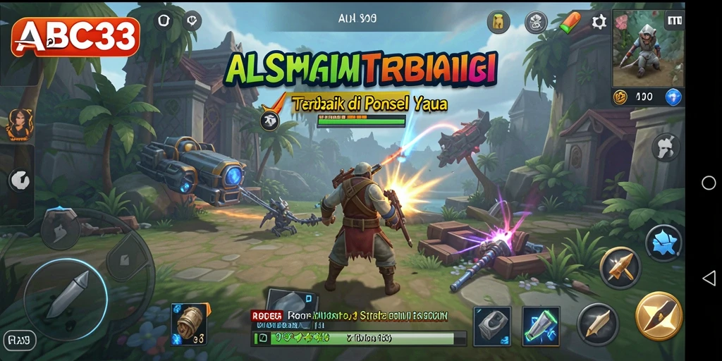 Tampilan aksi seru dalam gameplay SLG ABC33.