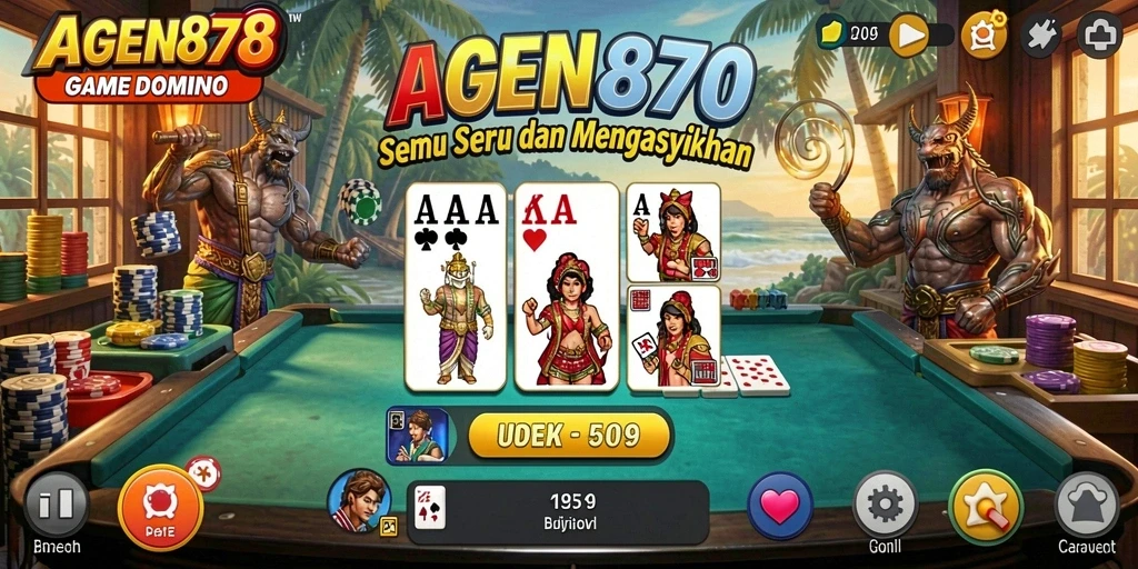 Screenshot gameplay AGEN878 menampilkan strategi seru dalam permainan Domino.