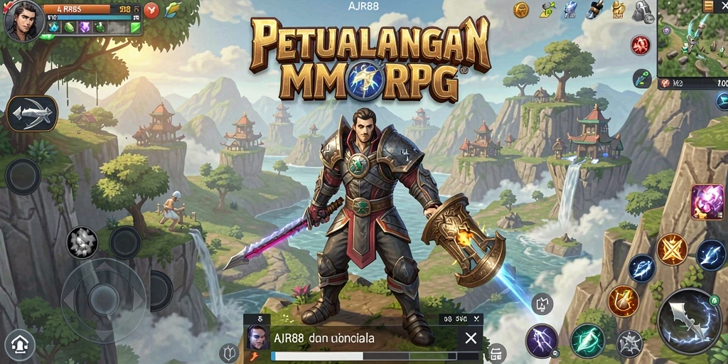 Screenshot AJR88 menampilkan aksi gameplay seru dalam dunia MMORPG.