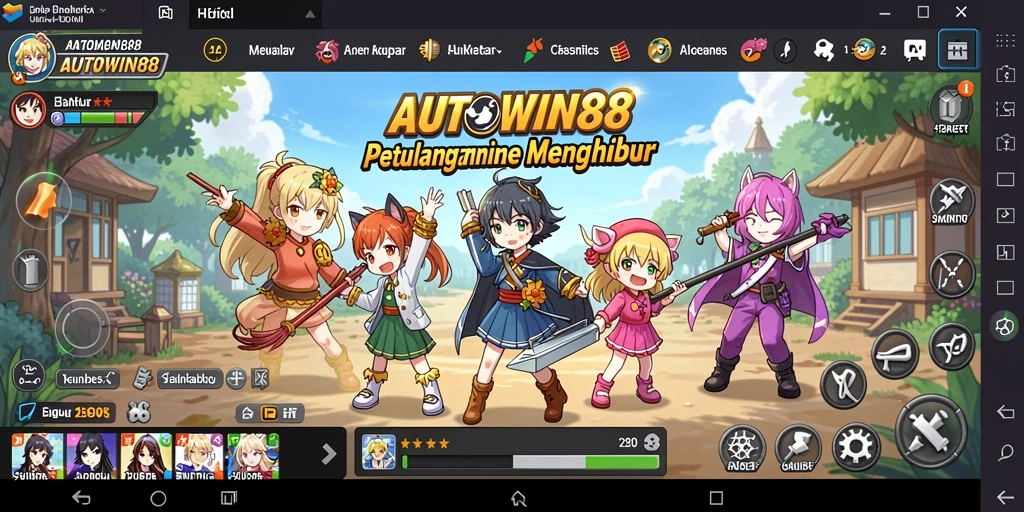 Tampilan gameplay yang penuh warna dan seru di AUTOWIN88.
