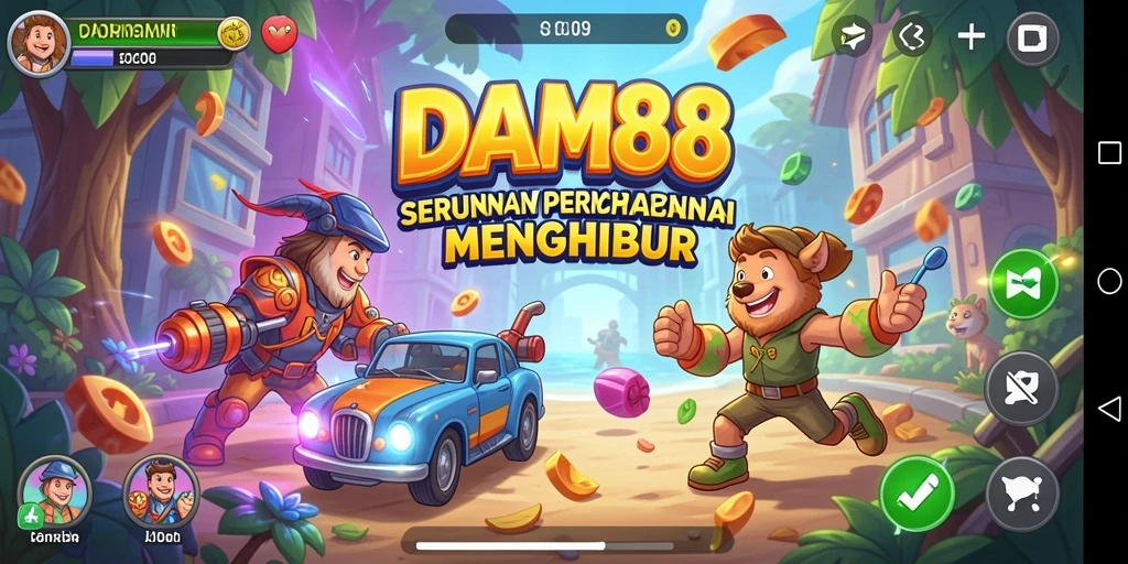 Tangkapan layar utama dari permainan DAM88 yang menunjukkan momen seru saat bermain Arcade.