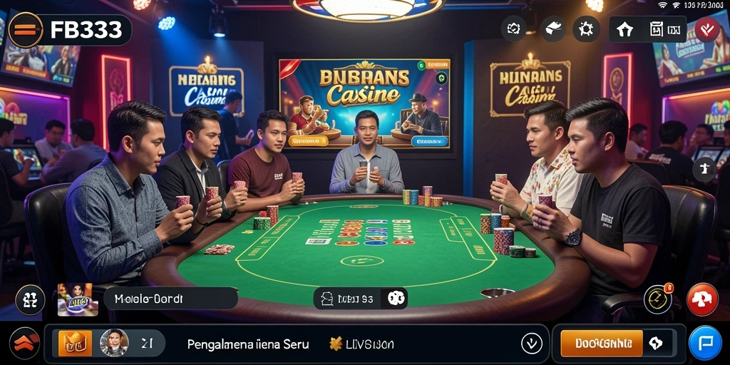 Tampilan menarik dari permainan Live Casino FB333 yang interaktif.