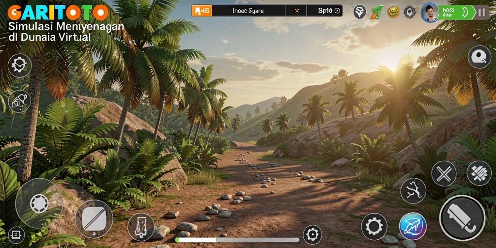 Tampilan gameplay menarik dari GARITOTO yang menunjukkan dunia simulasi kreatif.