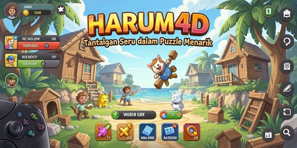 Tampilan gameplay HARUM4D dengan tantangan puzzle yang menarik.