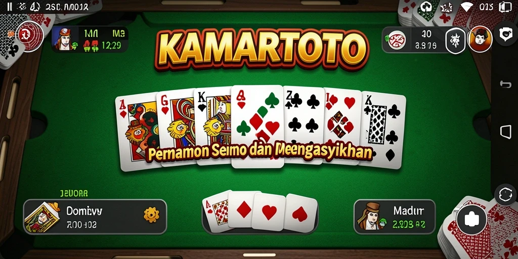 Screenshot gameplay <strong>KAMARTOTO</strong> yang menampilkan keseruan bermain Domino.
