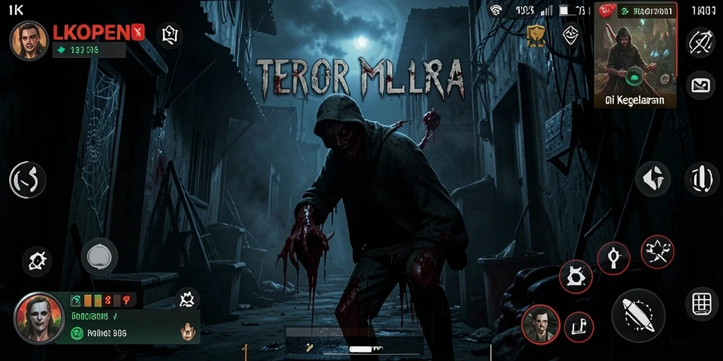 Screenshot gameplay LKOPEN yang mencekam dan menyeramkan.