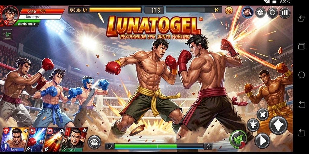Tampilan aksi pertarungan dari LUNATOGEL yang menegangkan.
