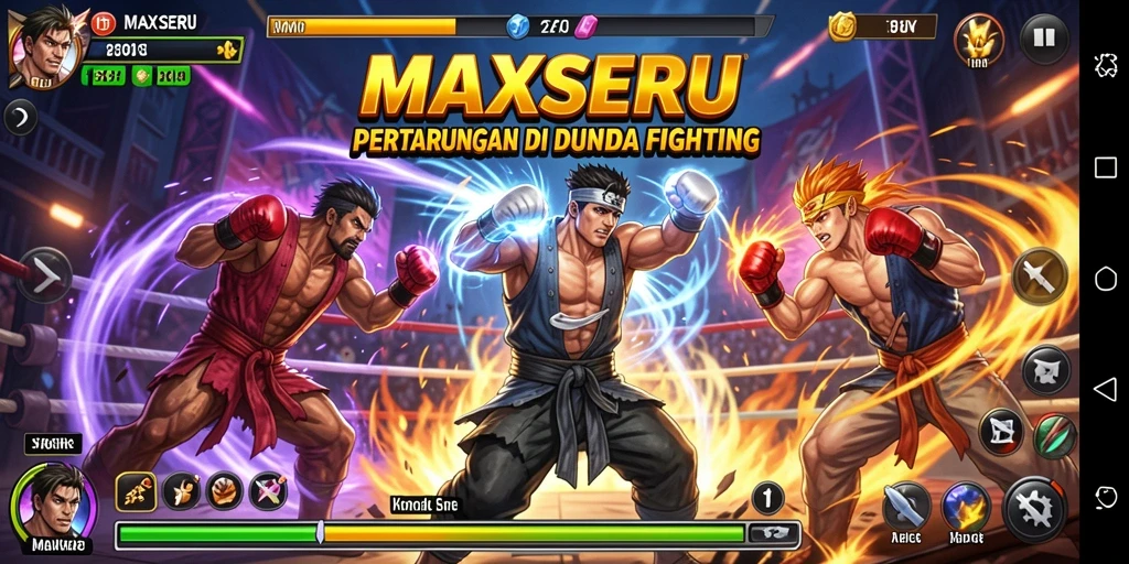 Tampilan gameplay yang menegangkan dan seru di MAXSERU.