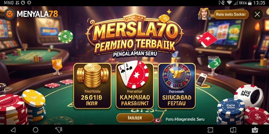Screenshot MENYALA78 menampilkan gameplay Kasino yang mendebarkan.