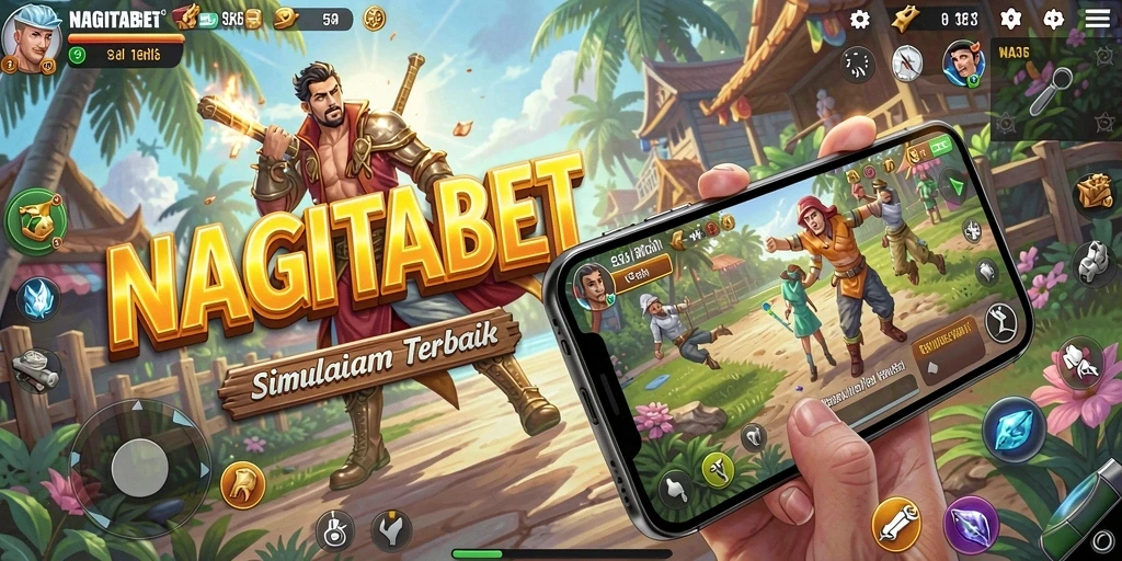 Tampilan gameplay NAGITABET dengan grafis yang menawan.