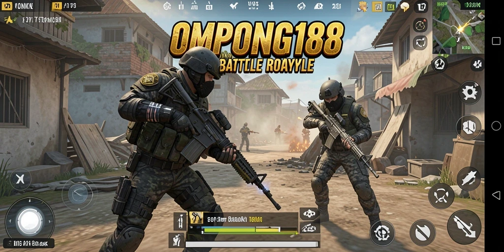 Screenshot OMPONG188 menampilkan pemain dalam aksi pertempuran seru.