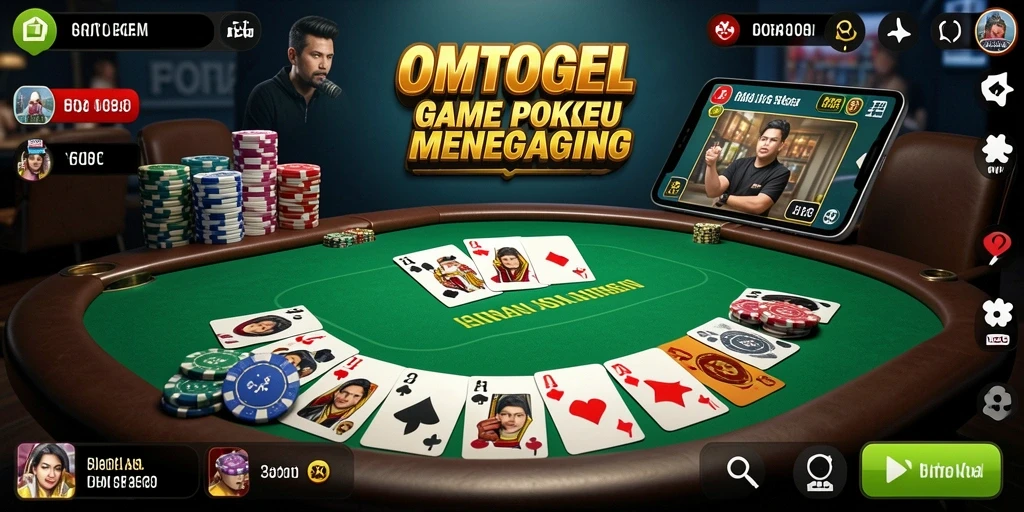 Screenshot OMTOGEL menampilkan keseruan permainan Poker yang mendebarkan.
