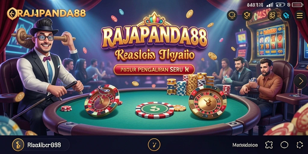 Tampilan menarik dari gameplay kasino RAJAPANDA88 dengan dealer langsung.