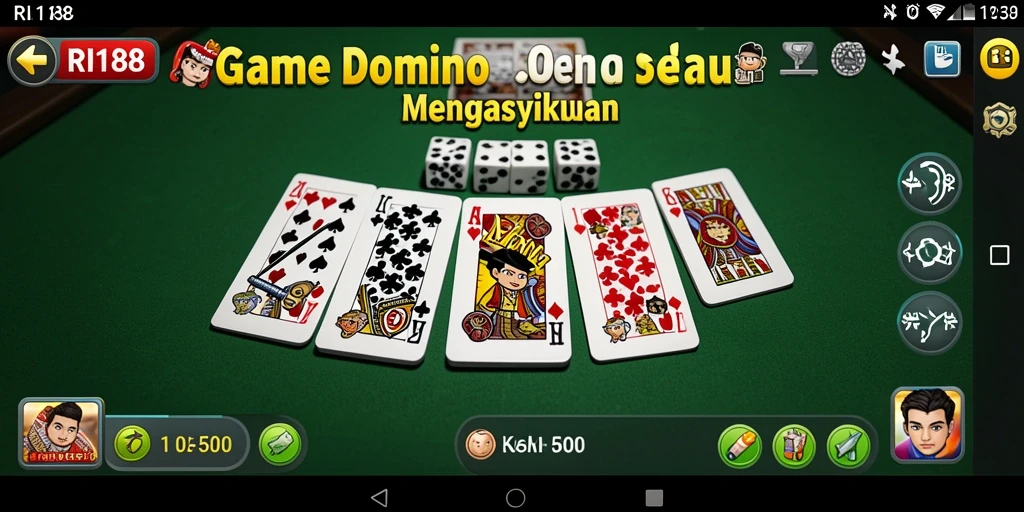 Tampilan menarik dari gameplay Domino RI188 yang seru.