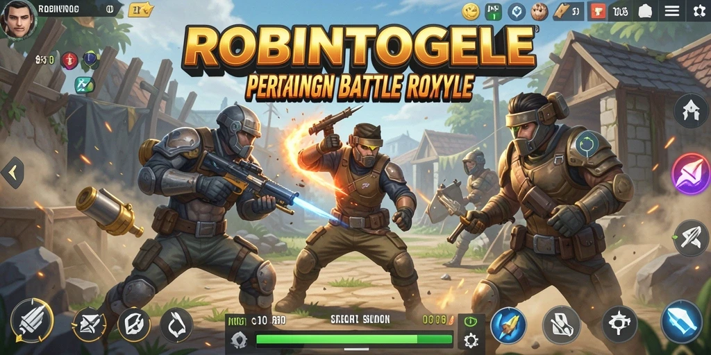 Tangkapan layar menampilkan aksi menegangkan dalam battle royale.