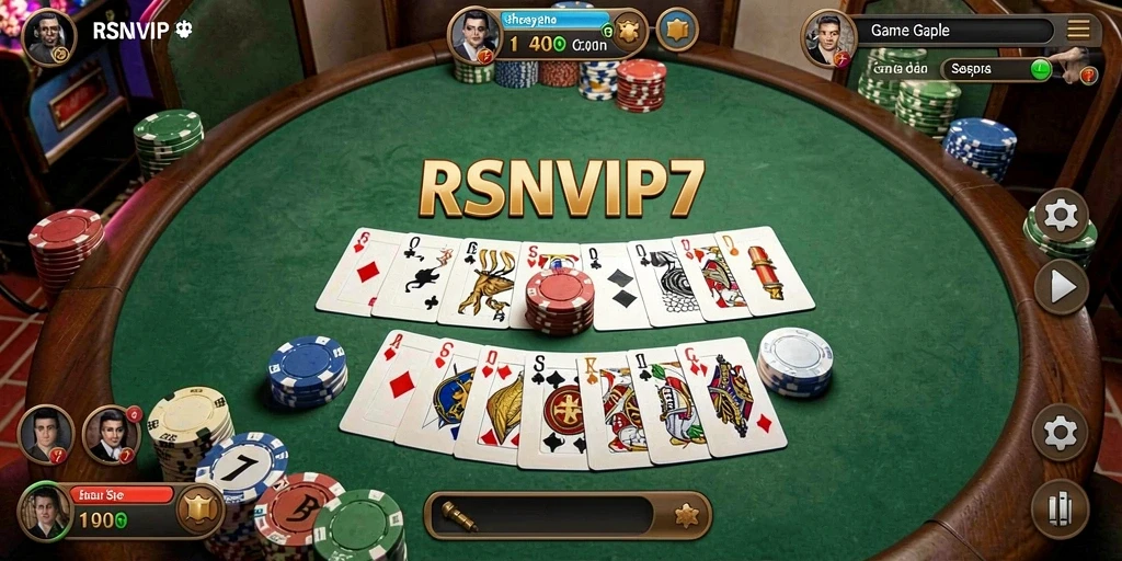 Tampilan gameplay Gaple yang seru dan kompetitif.
