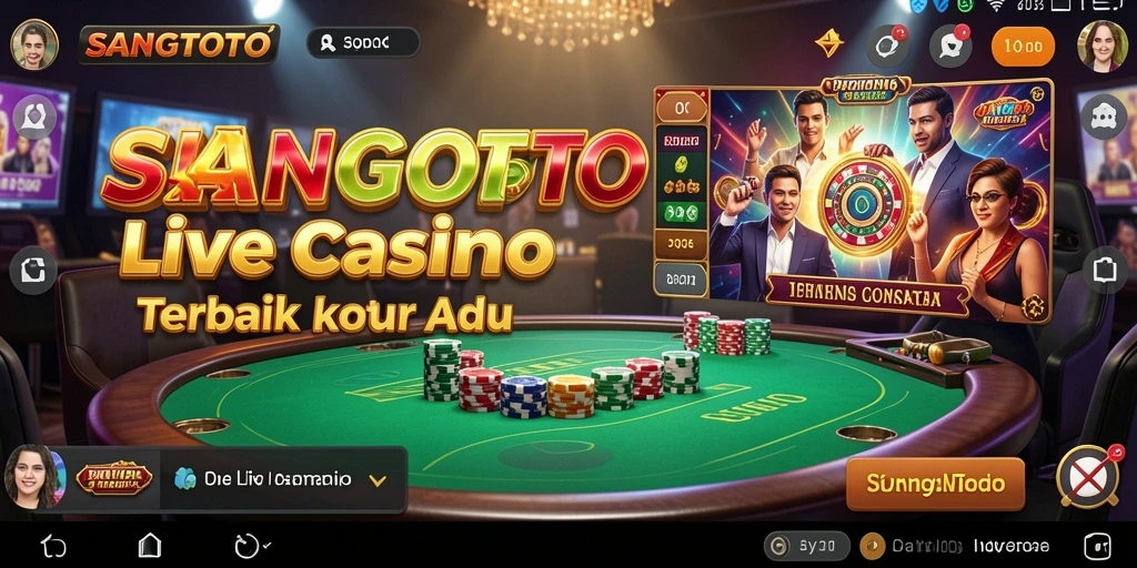 Screenshot gameplay SANGTOTO menampilkan dealer profesional dalam aksi.