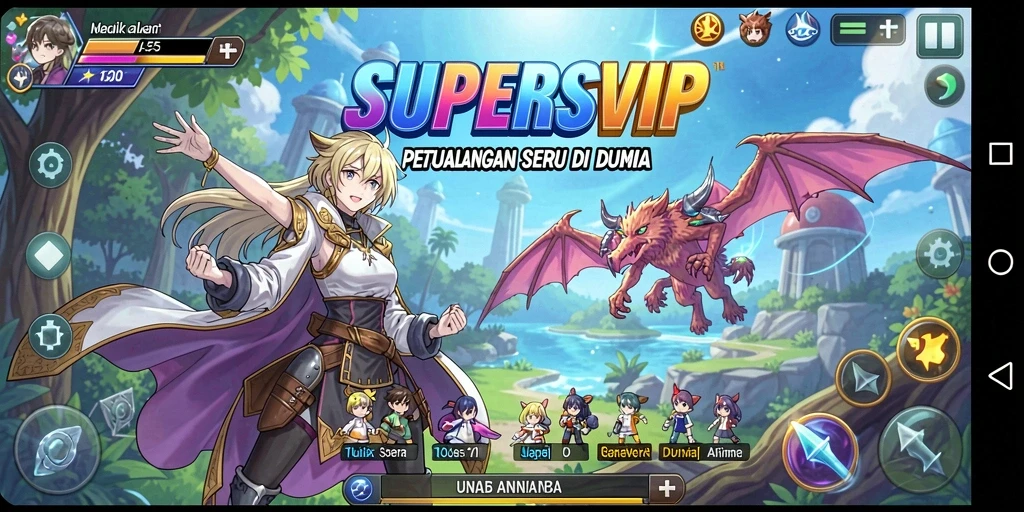 Tampilan menawan dari gameplay SUPERSVIP yang memukau.