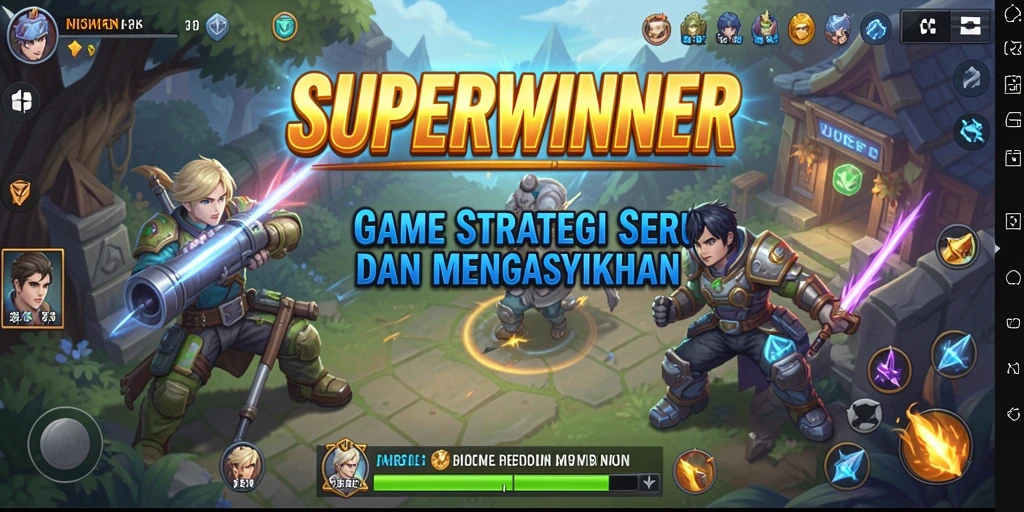 Tampilan gameplay menarik dari SUPERWINNER dengan berbagai strategi.