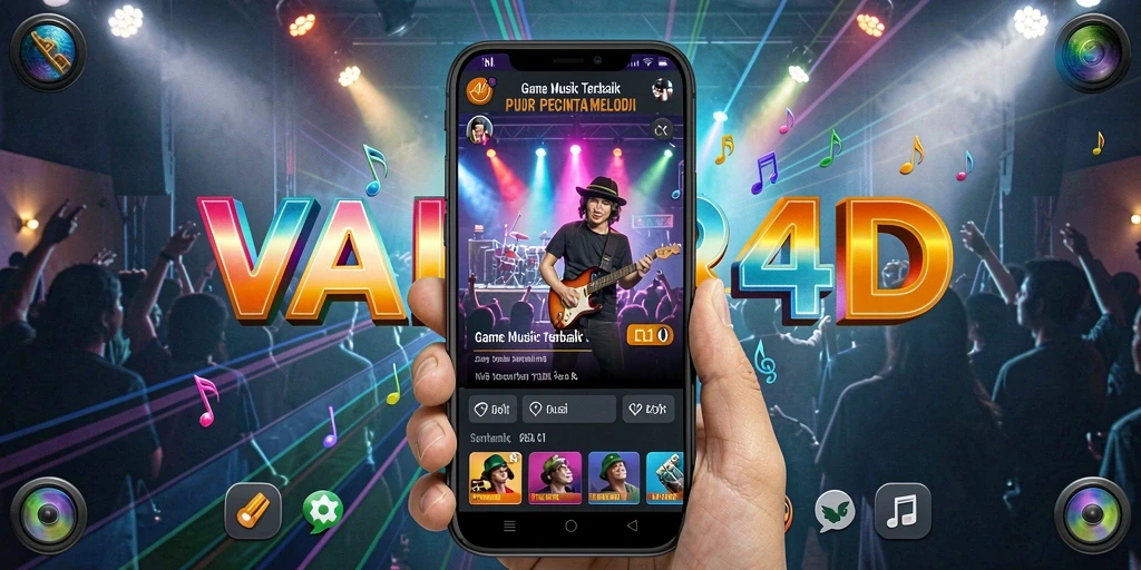 Gameplay VALIR4D yang mengasyikkan dengan berbagai pilihan musik.