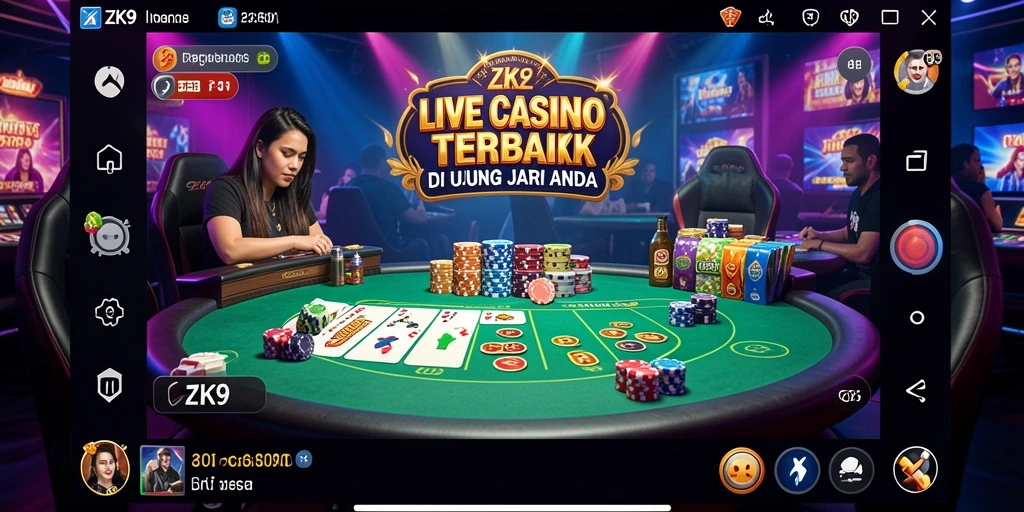 Gameplay menarik dan interaktif di ZK9 Live Casino.