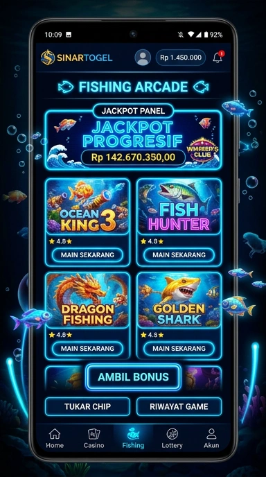 Halaman utama sinartogel yang mudah dinavigasi dan user-friendly.